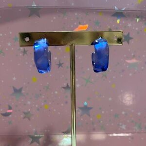 Elegant Blue Hoop Earrings